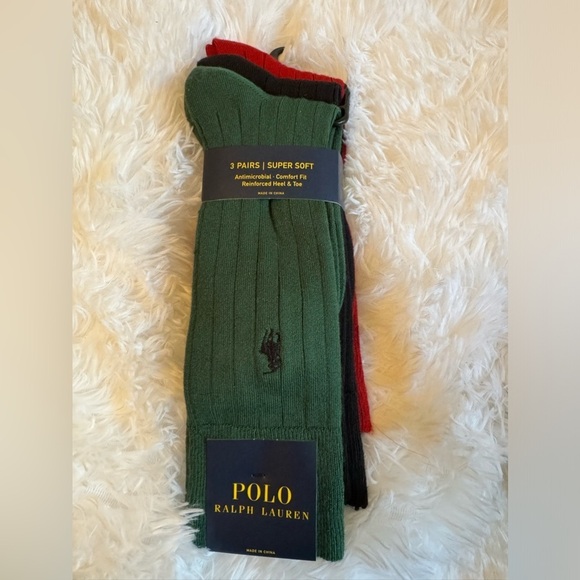 POLO RALPH LAUREN  Soft antimicrobial comfort fit reinforced Heel ,Toe
Socks - Picture 2 of 9